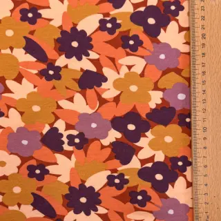 Jerse trening pieptănat SOFT Flowers cognac