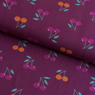 Tricot GLITTER Cherries berry