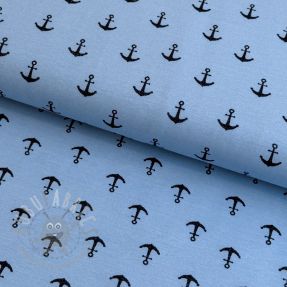 Tricot GLITTER Anchor light blue