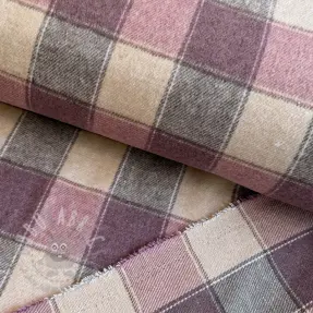 țesătură pentru costum de damă YARN DYED BRUSHED Check blush