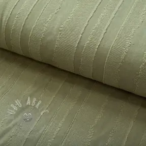 Țesătură din bumbac JACQUARD Stripes army green