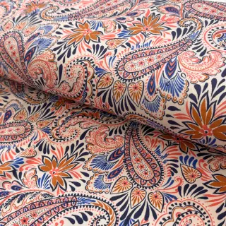 Tricot VISCOSE Paisley orange digital print