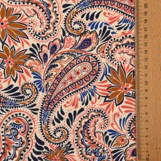 Tricot VISCOSE Paisley orange digital print