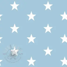 Țesătură din bumbac Stars light blue