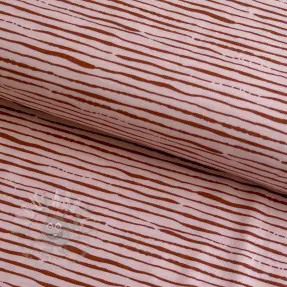 Tricot Stripes light salmon ORGANIC