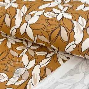 Jerse trening Big flowers ochre digital print