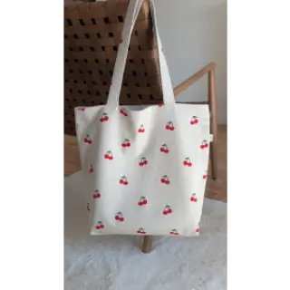 Țesătură decorativă Linenlook Cherries natural