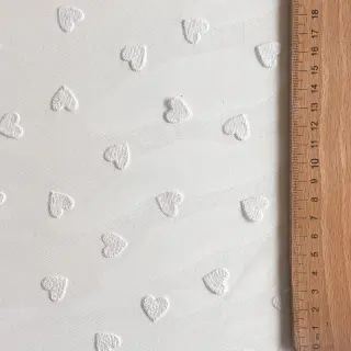 Tul pentru TUTU Flock shiny hearts offwhite