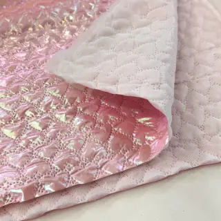 Material textil matlasat Fancy hearts light pink