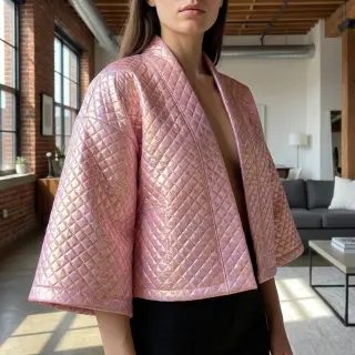Material textil matlasat Fancy diamonds light pink