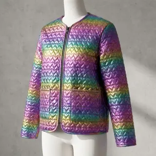 Material textil matlasat Fancy hearts multi