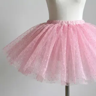 Tul pentru TUTU DOTS pink