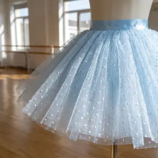 Tul pentru TUTU DOTS light blue