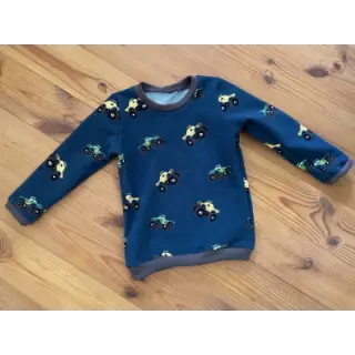 Jerse trening pieptănat SOFT Monstertruck indigo