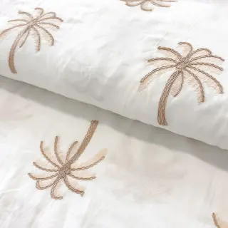 Țesătură din bumbac VOILE EMBROIDERY Palm cream