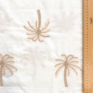 Țesătură din bumbac VOILE EMBROIDERY Palm cream
