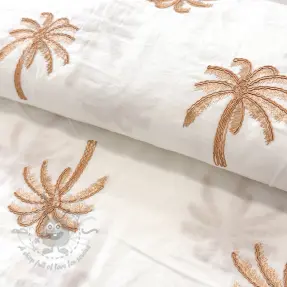 Țesătură din bumbac VOILE EMBROIDERY Palm naturals