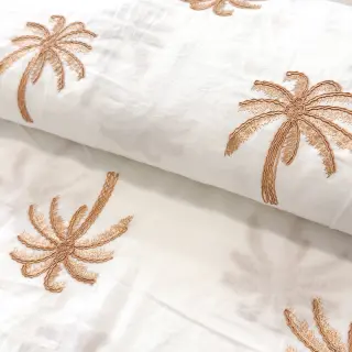Țesătură din bumbac VOILE EMBROIDERY Palm naturals