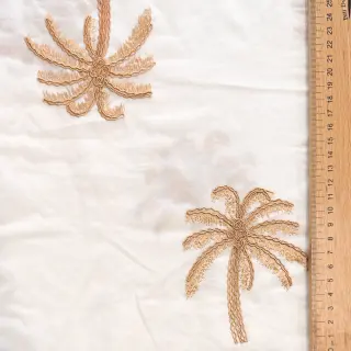 Țesătură din bumbac VOILE EMBROIDERY Palm naturals
