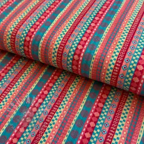 Țesătură din bumbac Bubble Stripe design A digital print