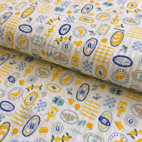 Țesătură din bumbac Bubble Stripe design C digital print