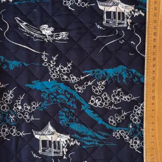 Țesătură din bumbac QUILT DOUBLE SIDED Square design B