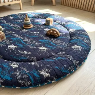 Țesătură din bumbac QUILT DOUBLE SIDED Square design B