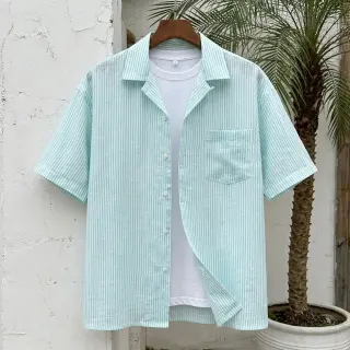 In cu bumbac Stripe mint