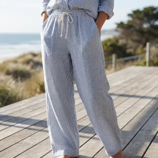 In cu bumbac Stripe jeans