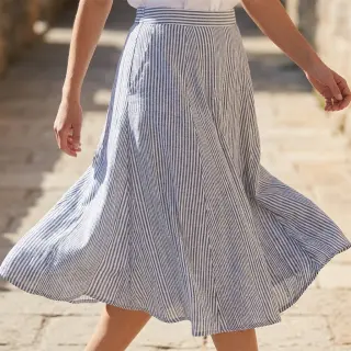 In cu bumbac Stripe navy
