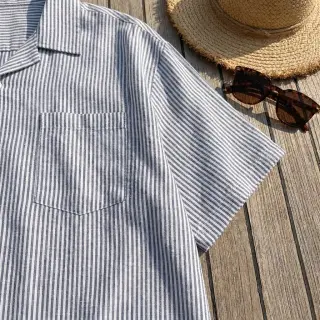 In cu bumbac Stripe navy