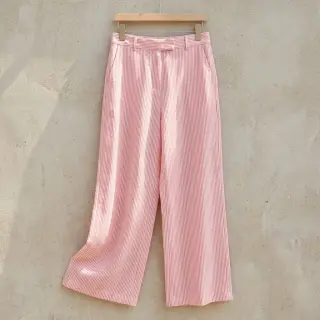 In cu bumbac Stripe salmon