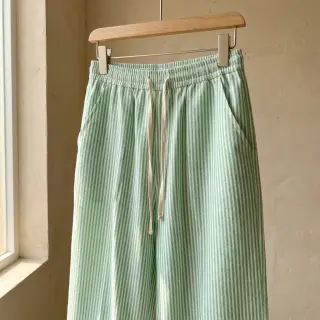 In cu bumbac Stripe dark green