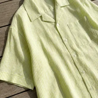 In cu bumbac Stripe lime