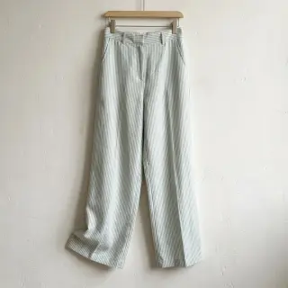 In cu bumbac Stripe pastel green