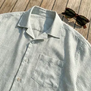 In cu bumbac Stripe pastel green