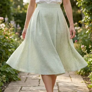 In cu bumbac Stripe green
