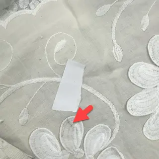 Țesătură din bumbac EMBROIDERY Bellagio cream 2nd class