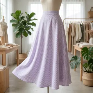 In cu bumbac Stripe purple