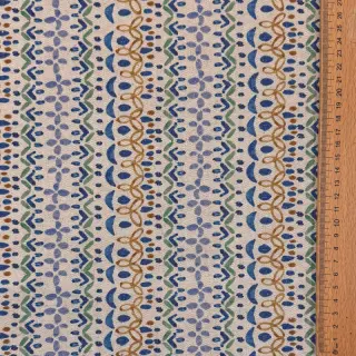 Țesătură decorativă Linenlook Blue pattern digital print
