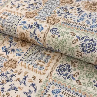 Țesătură decorativă Linenlook Blue heritage digital print