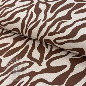 Țesătură decorativă Linenlook Animal dark brown