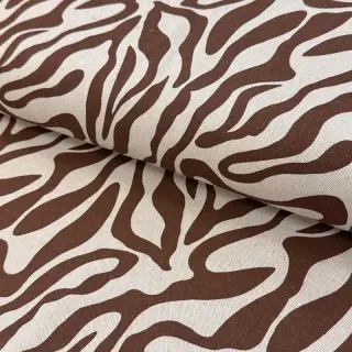 Țesătură decorativă Linenlook Animal dark brown
