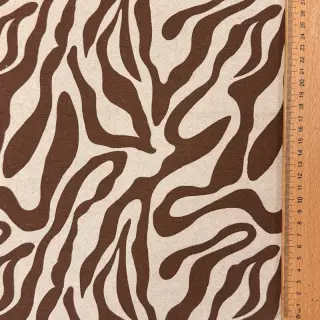 Țesătură decorativă Linenlook Animal dark brown