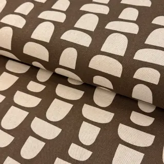 Țesătură decorativă Linenlook Abstract brown