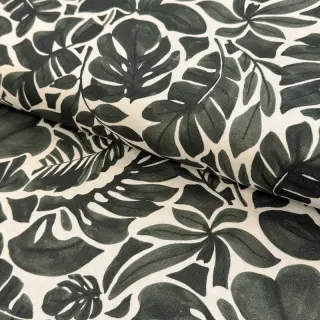 Țesătură decorativă Big leaves grey digital print