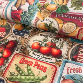 Țesătură decorativă Vegetables digital print