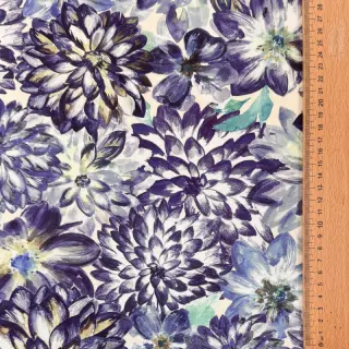 Țesătură decorativă Peony blue digital print