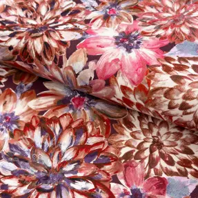 Țesătură decorativă Peony orange digital print