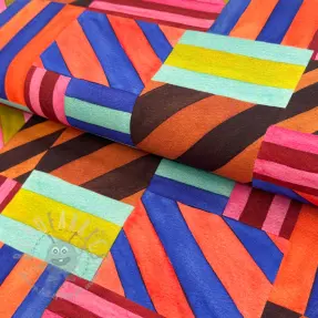 Țesătură decorativă Stripes multi digital print
